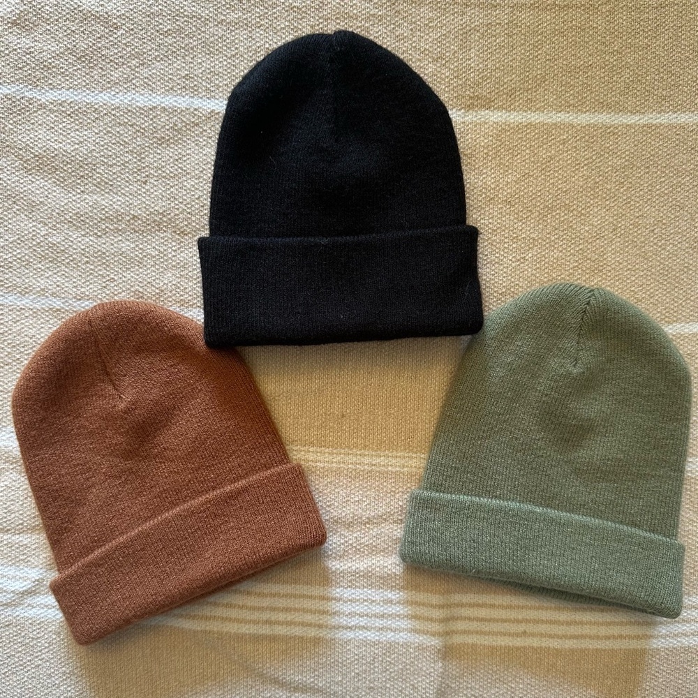 Spearmint Newborn Infant Beanies - Set of 3